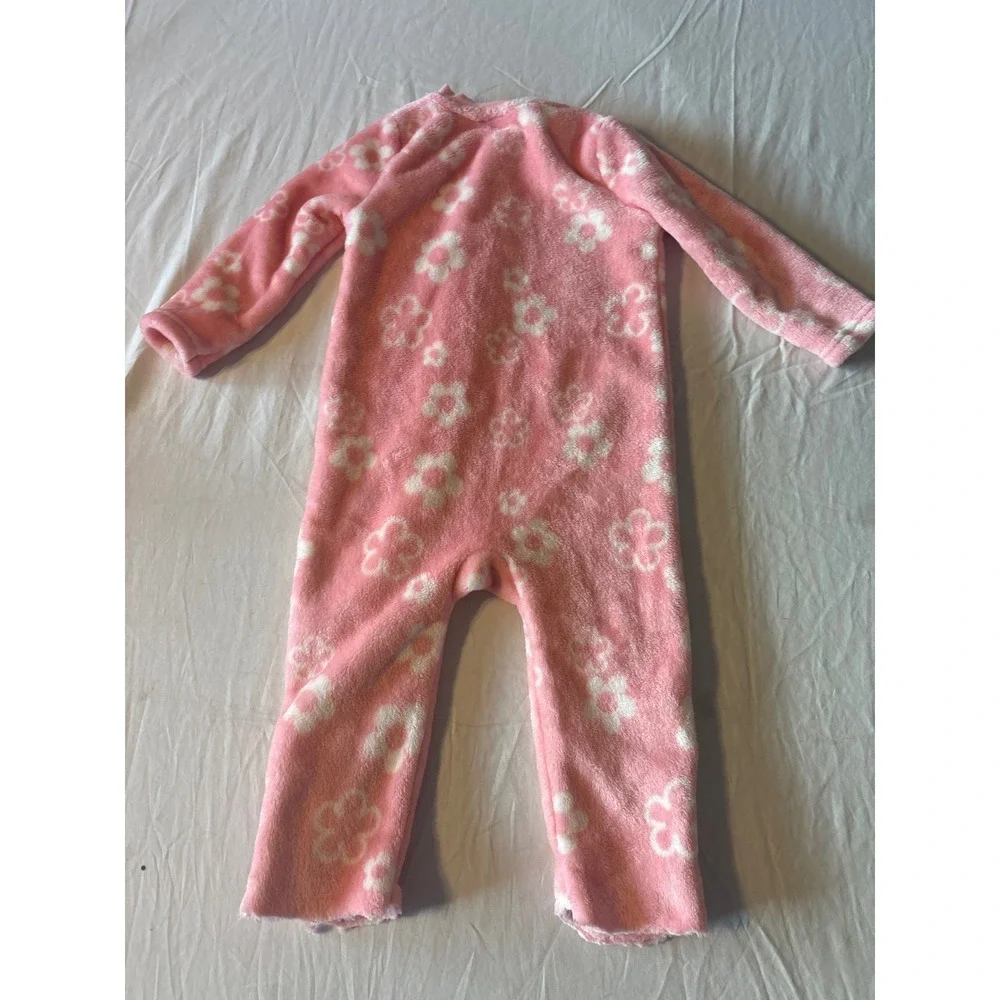 My First Peppa Pig‎ Fleece Sleeper Toddler 12-18M Floral Zip Pajamas